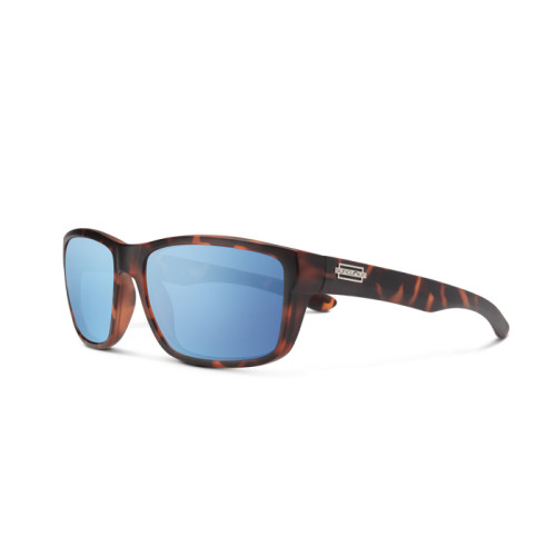 Suncloud Mayor Polarized Sunglasses - Matte Tortoise + Polarized Aqua Mirror