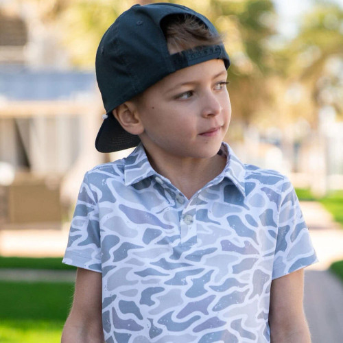 Burlebo Youth Polo - White Camo Burlebo Youth Polo - White Camo