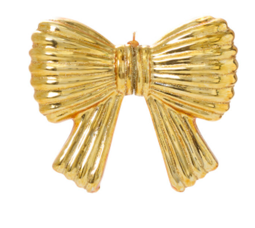 Accent Decor Gold Metallic Bow Ornament Accent Decor Gold Metallic Bow Ornament