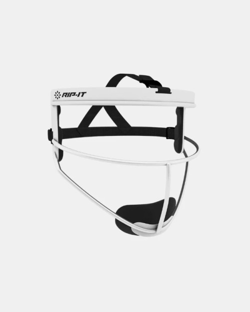 Rip-It Defense Pro Softball Fielder's Face Mask with Blackout - White Rip-It Defense Pro Softball Fielder's Face Mask with Blackout - White
