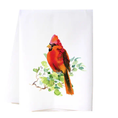 Cora & Pate Cardinal Flour Sack Towel