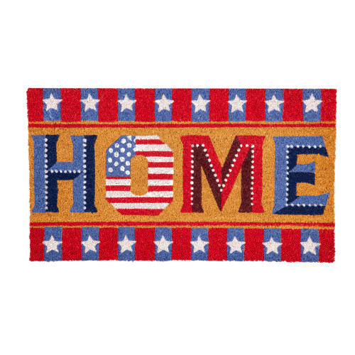 Evergreen Patriotic Home Coir Mat Evergreen Patriotic Home Coir Mat