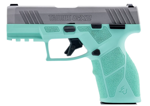 Taurus GX2 3.38" 9MM Pistol W/ (2)13rd Mags, Cyan/SS