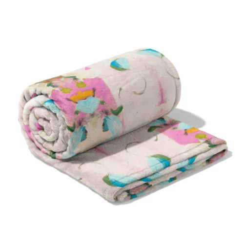 Laura Park Brooks Avenue Pink Fleece Blanket Laura Park Brooks Avenue Pink Fleece Blanket