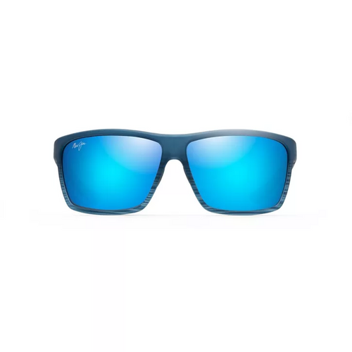 Maui Jim Alenuihaha Polarized Sunglasses – Blue Black Stripe with Blue Hawaii Glass