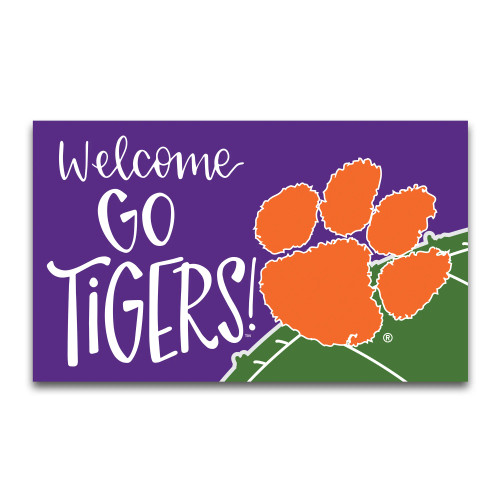 Magnolia Lane Clemson Tigers Welcome Mat Magnolia Lane Clemson Tigers Welcome Mat