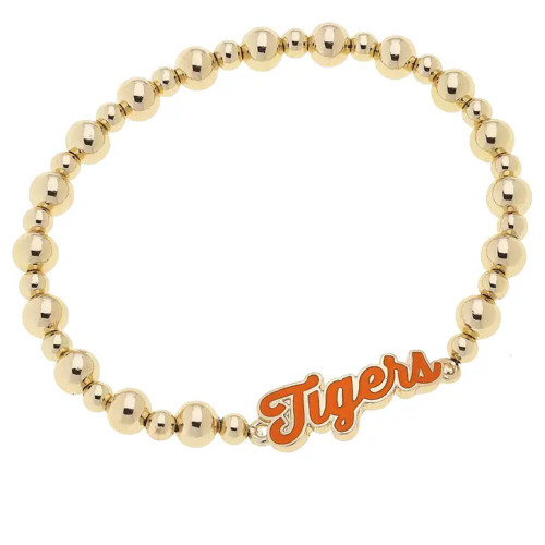 Canvas Clemson Tigers Autograph Enamel Stretch Bracelet Canvas Clemson Tigers Autograph Enamel Stretch Bracelet