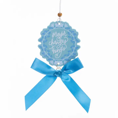 Mary Square Air Freshener - Prayer Changes Things