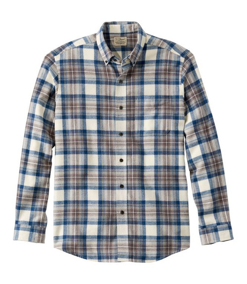 L.L. Bean Men's Scotch Plaid Flannel Shirt - Indigo Tartan L.L. Bean Men's Scotch Plaid Flannel Shirt - Indigo Tartan