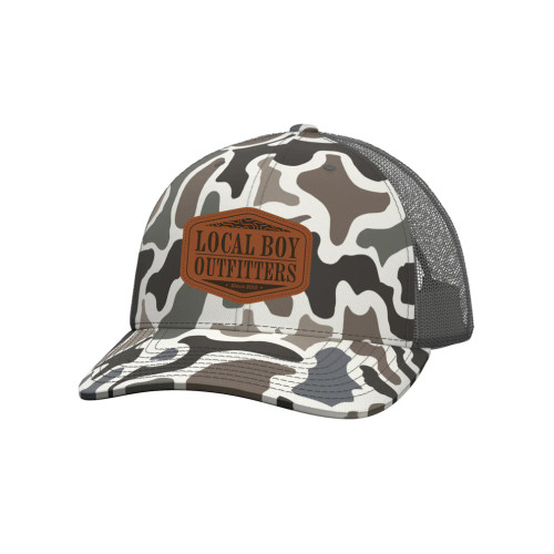 Local Boy Men's Topo Leather Trucker Hat