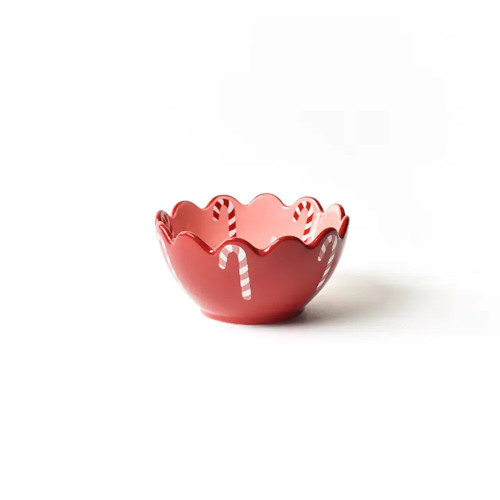 Coton Colors Red Candy Cane Scallop Small Bowl