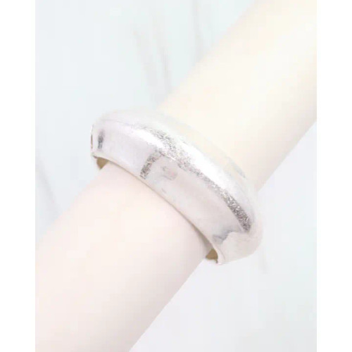 Caroline Hill Arabella Bangle Bracelet Worn Silver