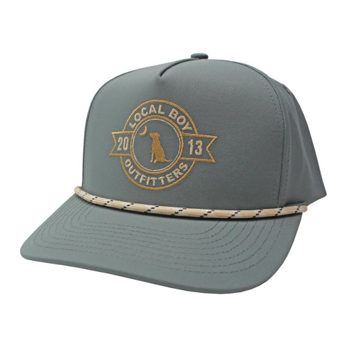 Local Boy Youth Banner High Crown Rope Hat - Grey Local Boy Youth Banner High Crown Rope Hat - Grey