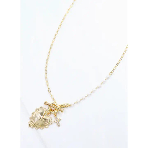 Caroline Hill Sharma Charm Necklace Gold