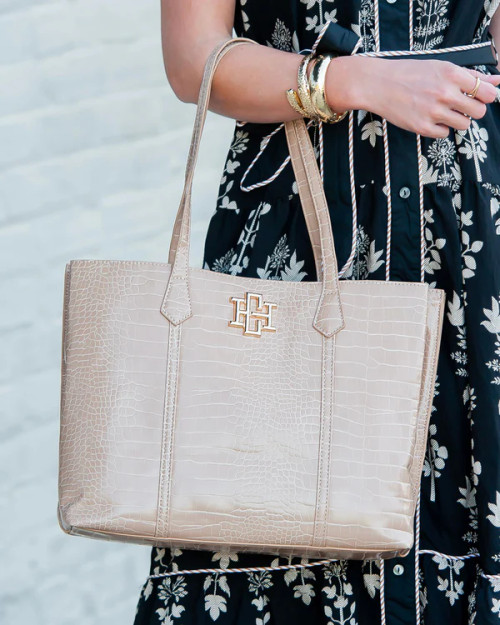 Caroline Hill Heath Tote Bag - Latte