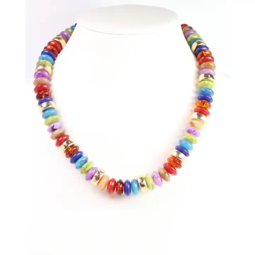 Caroline Hill Eye Candy Beaded Necklace Dark Multi Caroline Hill Eye Candy Beaded Necklace Dark Multi
