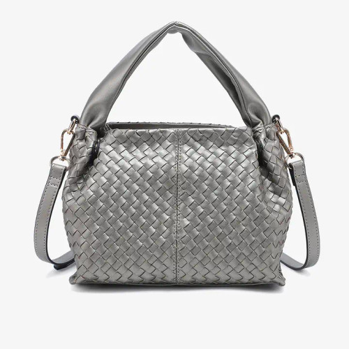 Jen & Co. Charity Woven Crossbody Bag - Pewter Jen & Co. Charity Woven Crossbody Bag - Pewter