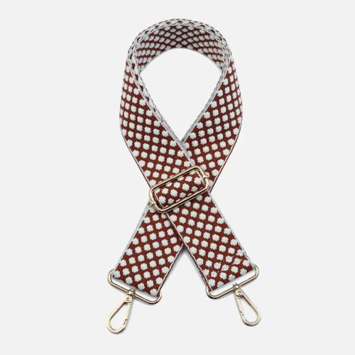 Jen & Co. Dotted Guitar Strap - Brown