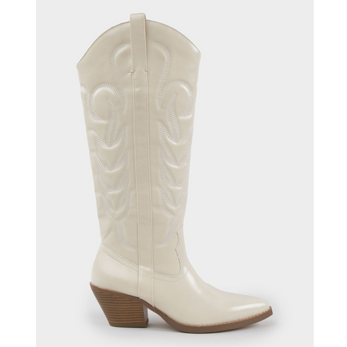 Matisse “Dixie” Tall Western Boot — Ivory Patent Matisse “Dixie” Tall Western Boot — Ivory Patent