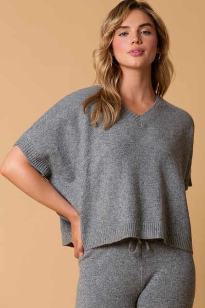 Fantastic Fawn Knit Sweater Top - Charcoal Fantastic Fawn Knit Sweater Top - Charcoal