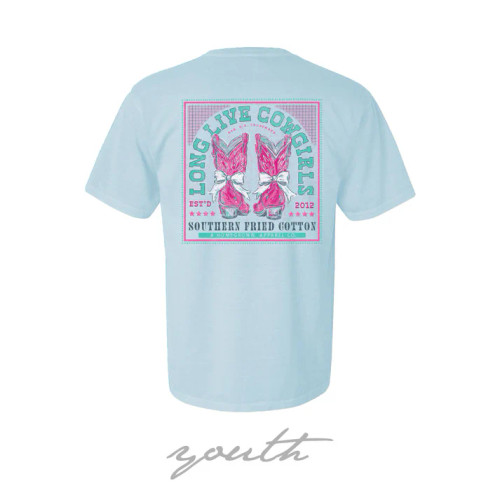 Southern Fried Cotton Youth Boots & Bows Tee Southern Fried Cotton Youth Boots & Bows Tee