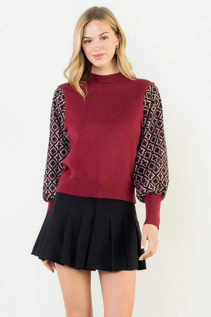 THML Burgundy Knit Top THML Burgundy Knit Top