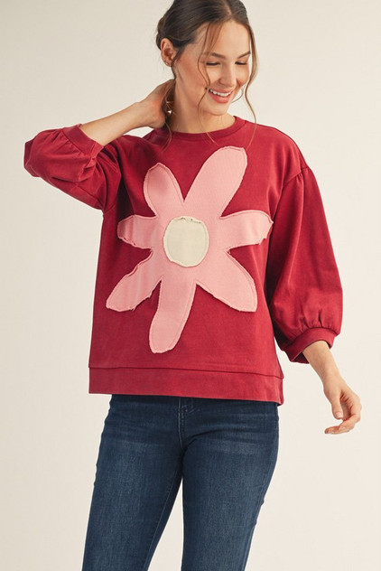 Jodifl Floral Patched Sweatshirt Jodifl Floral Patched Sweatshirt