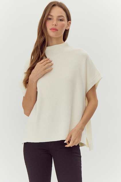 Jodifl Ivory Drop Shoulder Comfy Sweater Top Jodifl Ivory Drop Shoulder Comfy Sweater Top