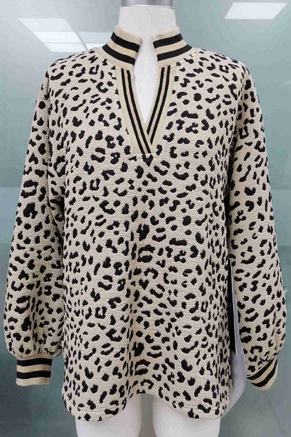 Jodifl Stone Textured Leopard Top