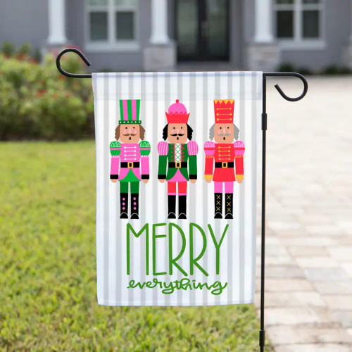 The Navy Knot Merry Christmas Nutcracker Garden Flag The Navy Knot Merry Christmas Nutcracker Garden Flag