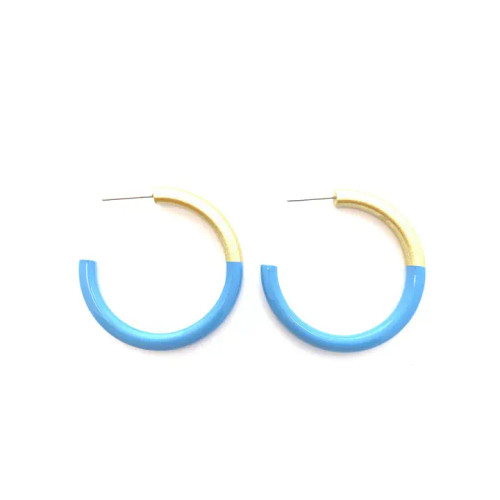 Accessory Jane Liz Hoop Earrings - Peri Blue