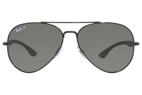 Ray-Ban Aviator Sunglasses – Black Frame/Green Polarized Lenses Ray-Ban Aviator Sunglasses – Black Frame/Green Polarized Lenses
