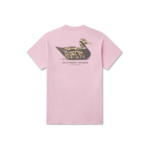Southern Marsh Vintage Duck Decoy Tee - Camo - Washed Camelia