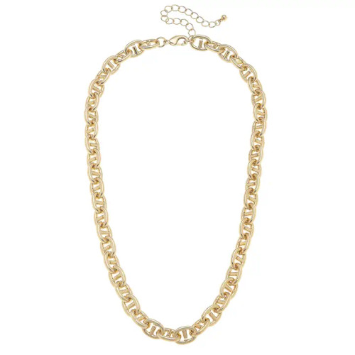 Canvas Vivian Mariner Chain Link Necklace in Shiny Gold