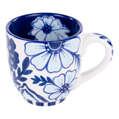 Glory Haus Blue and White Flower Mug Glory Haus Blue and White Flower Mug