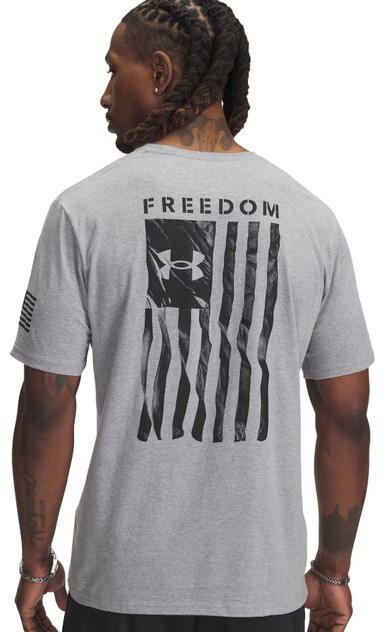 Under Armour UA Freedom Flag Men's T-Shirt - Steel Light Heather/Black Under Armour UA Freedom Flag Men's T-Shirt - Steel Light Heather/Black