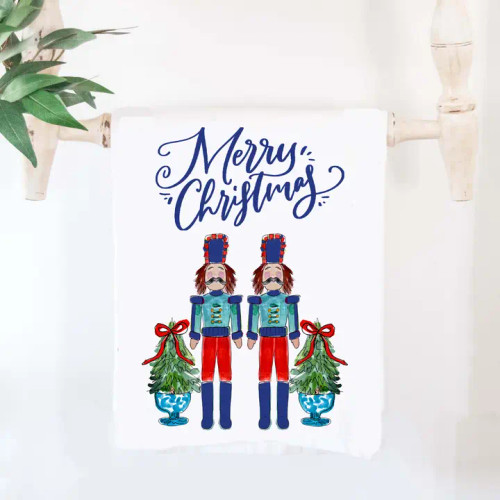Happy By Rachel Blue Nutcracker Artwork Christmas Holiday Towel Happy By Rachel Blue Nutcracker Artwork Christmas Holiday Towel