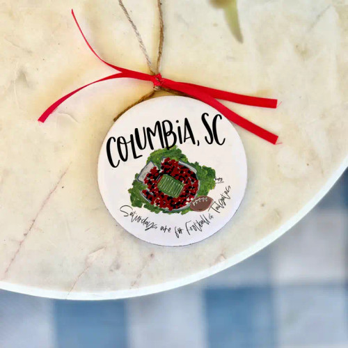 Happy By Rachel Columbia, Sc College Town Christmas Ornament Happy By Rachel Columbia, Sc College Town Christmas Ornament