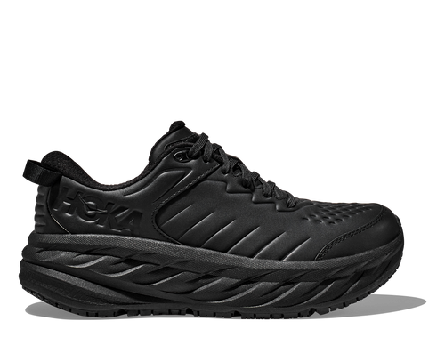 Hoka Bondi SR Slip-Resistant Leather Shoe - Black/Black Hoka Bondi SR Slip-Resistant Leather Shoe - Black/Black