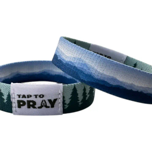 Tap To Pray Medium Wristbands - Mountains & Forests Tap To Pray Medium Wristbands - Mountains & Forests
