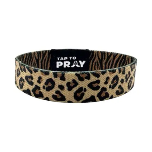 Tap To Pray Small Safari Leopard Wristband Tap To Pray Small Safari Leopard Wristband