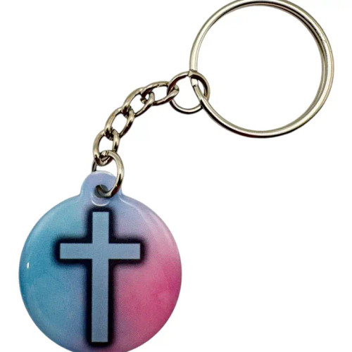 Tap To Pray Prayer Tag Keychain - Pastel Tap To Pray Prayer Tag Keychain - Pastel