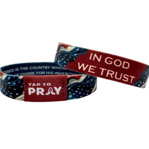 Tap To Pray Large Patriot Wristband