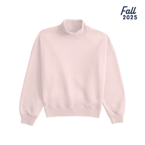 Southern Fried Cotton Women's All Day Chill Mock Neck - Rosewater