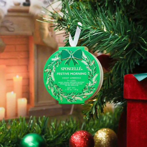 Spongelle Sweet Ambrosia Holiday Wreath Body Buffer Spongelle Sweet Ambrosia Holiday Wreath Body Buffer