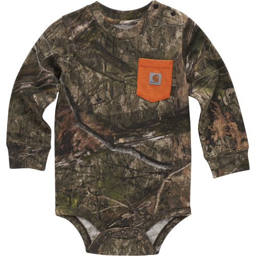 Carhartt Infant Boys Long Sleeve Camo Pocket Bodysuit Carhartt Infant Boys Long Sleeve Camo Pocket Bodysuit