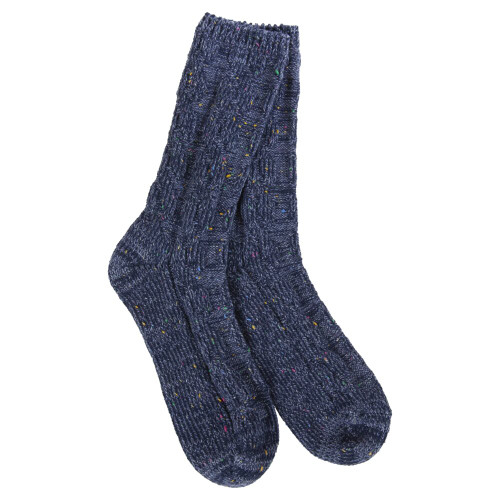 World's Softest Weekend Ragg Cable Crew - Denim Confetti World's Softest Weekend Ragg Cable Crew - Denim Confetti