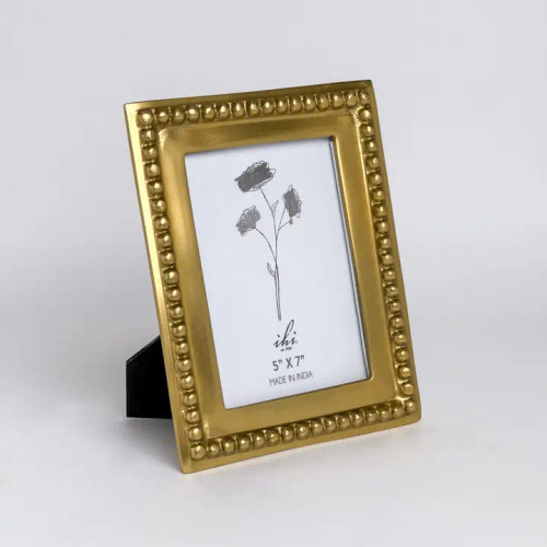India Handicrafts Gilded Beaded Frame India Handicrafts Gilded Beaded Frame
