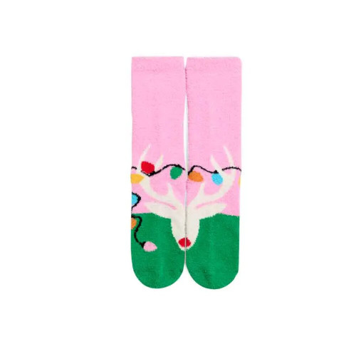 Shiraleah Pink Reindeer Socks Shiraleah Pink Reindeer Socks