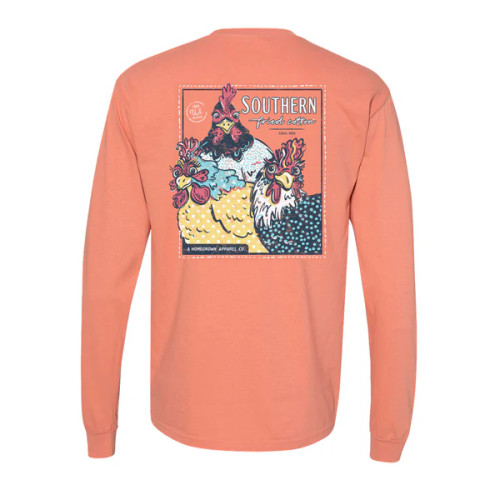 Southern Fried Cotton Women's Long Sleeve Barnyard Beauties T-Shirt Southern Fried Cotton Women's Long Sleeve Barnyard Beauties T-Shirt